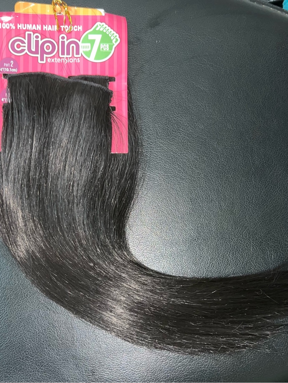 Clip In Hair Extensions - 7 Pcs Black/Brown